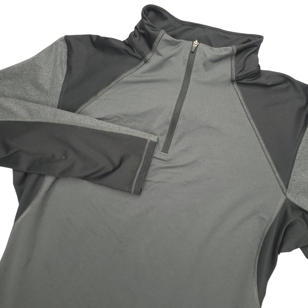 North‎ Face FlashDry Pullover Womens XL Gray 1/4 Zip Herringbone Athletic Top